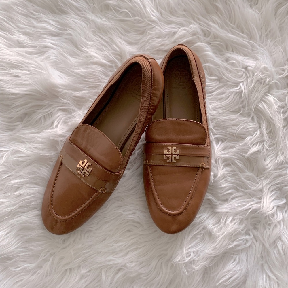 Tan Tory Burch loafers